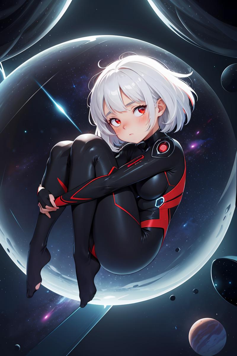 397753-3350672924-masterpiece, best quality, 1girl, solo, science fiction, black bodysuit, glowing, red eyes, darkness, dark, night sky, floating.png